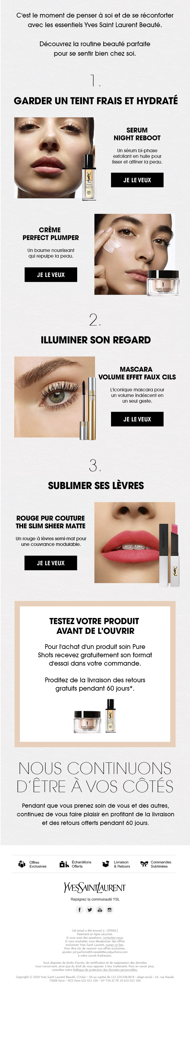 Yves saint discount laurent newsletter